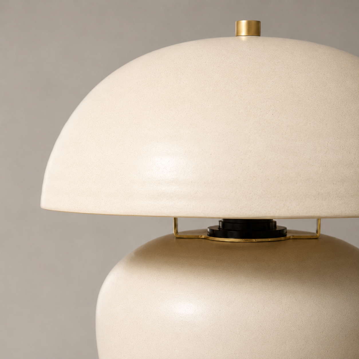 Mushroom Table Lamp Sour Cream - Image 2