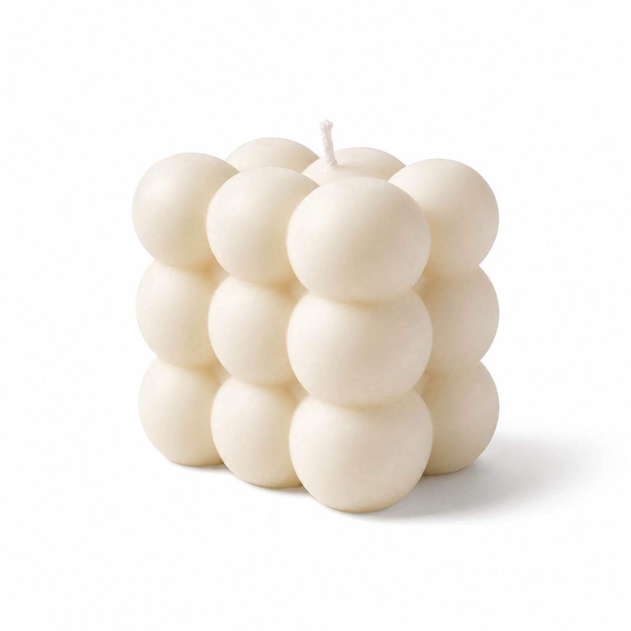 Unushome - Cream Soy Wax Bubble Cube Candle